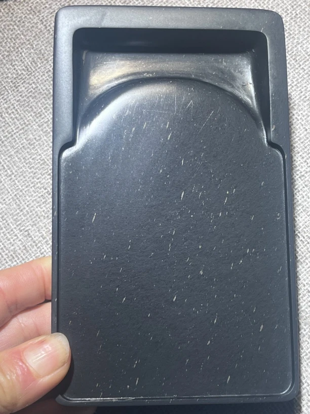 歙砚金星素形门字砚台