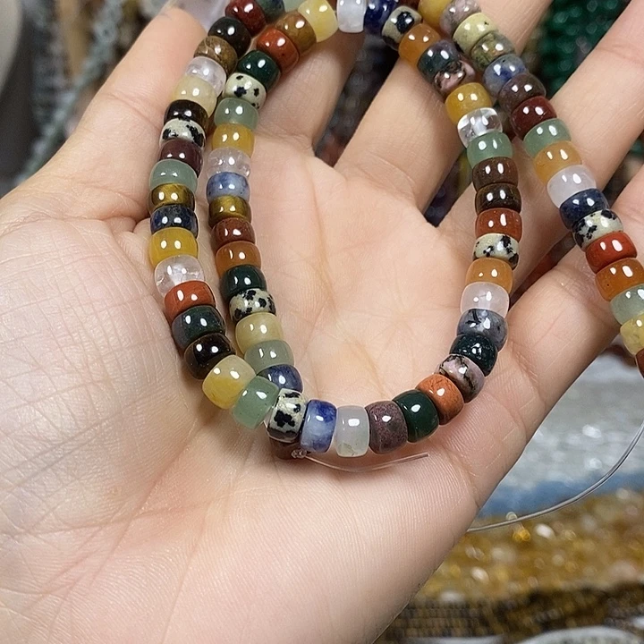 玛瑙/玉髓未镶嵌珠宝半成品多宝隔片卡7mm