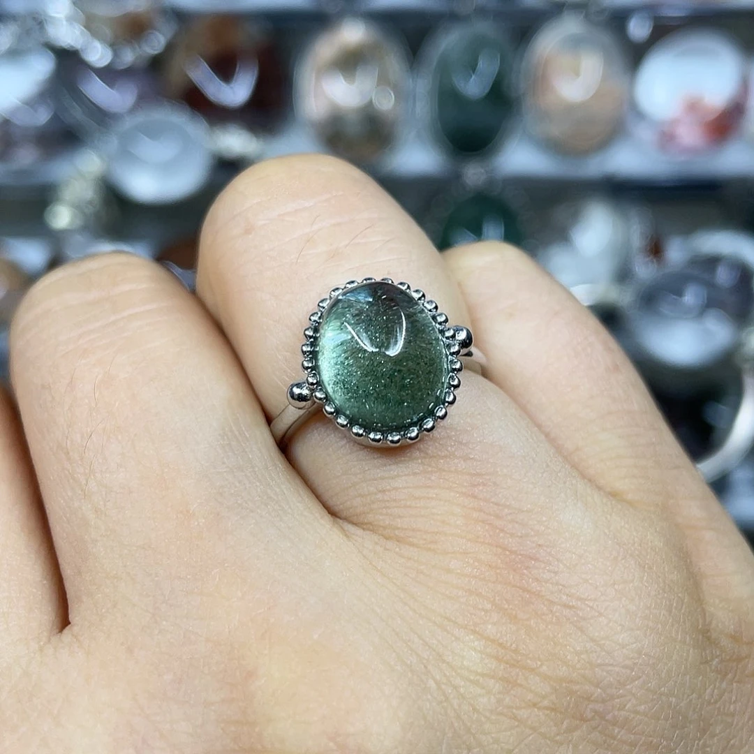 【闪购商品】银S925镶嵌珠宝半成品水晶戒指
