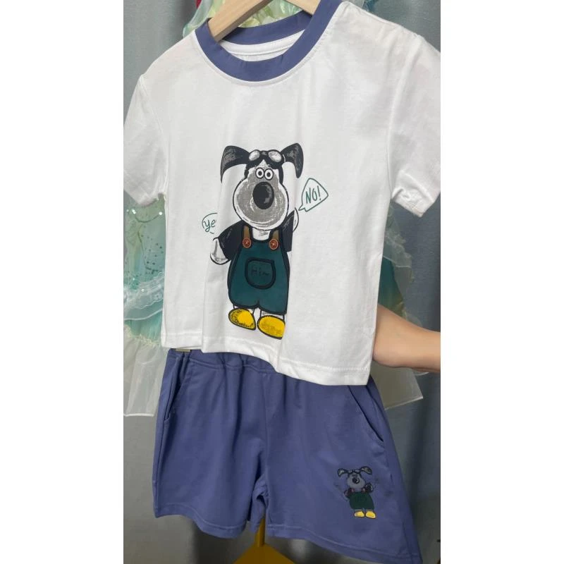 儿童夏季百搭背带狗狗套装8817