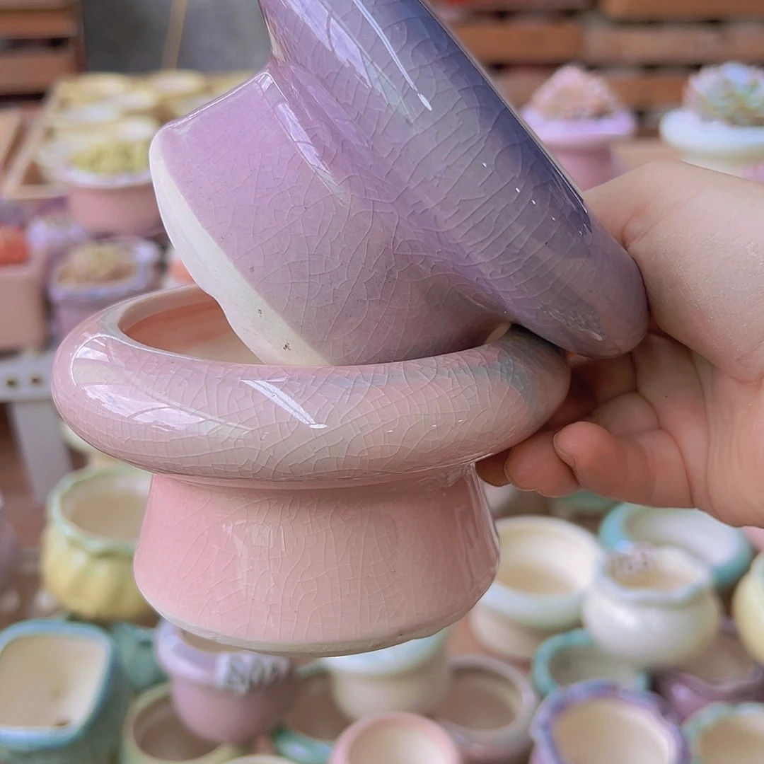 陶瓷花盆当场满12包邮