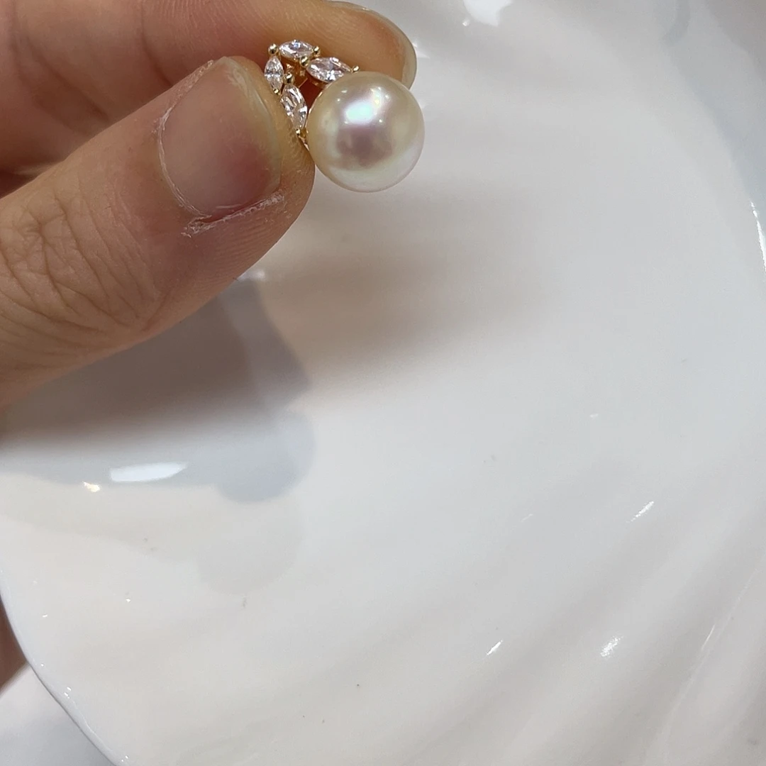 吊坠(不含链)银S925镶嵌海水珍珠