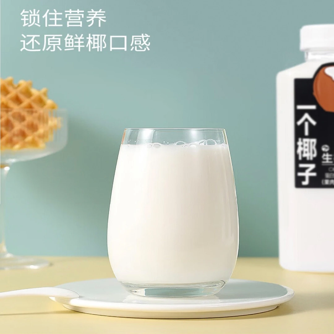 一个椰子生榨椰汁果肉椰子汁椰子水植物饮料乳酸菌营养早餐蛋白质