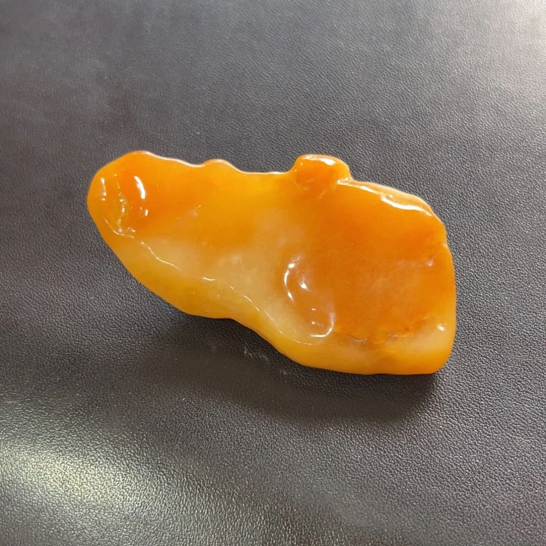 定制翡翠未镶嵌黄翡手把件