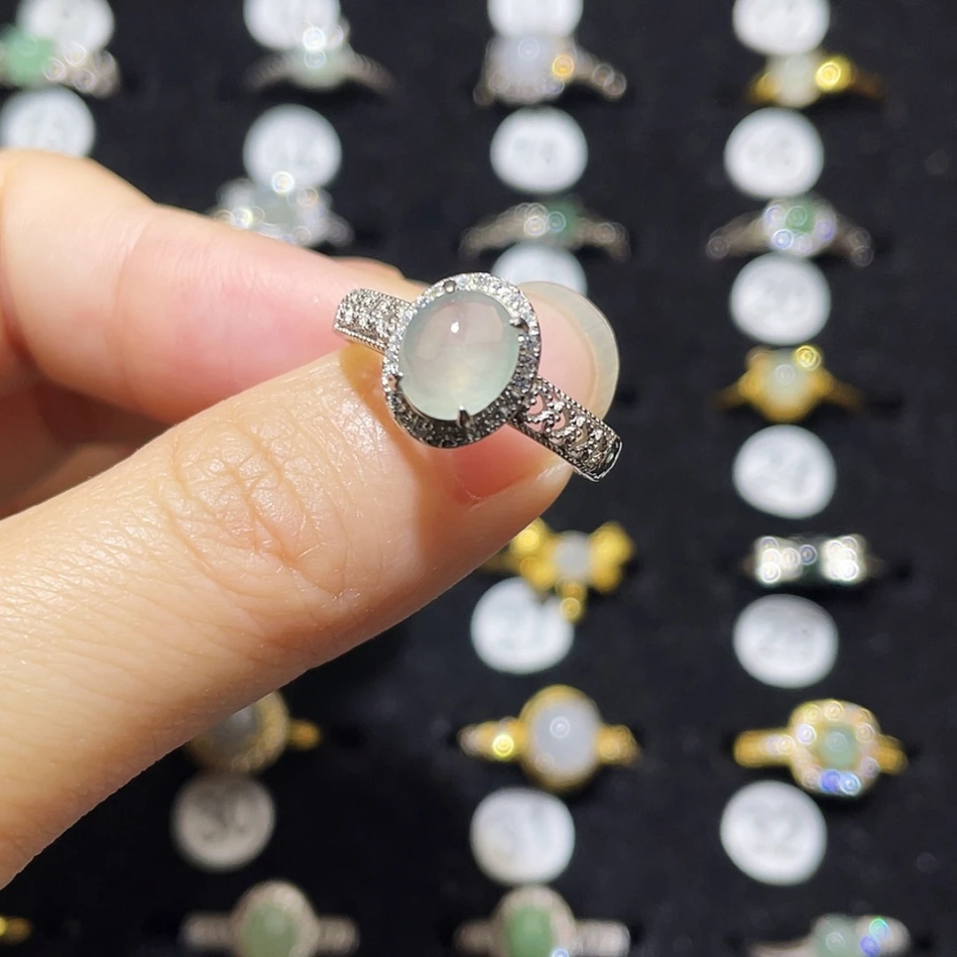 翡翠未镶嵌戒指戒指