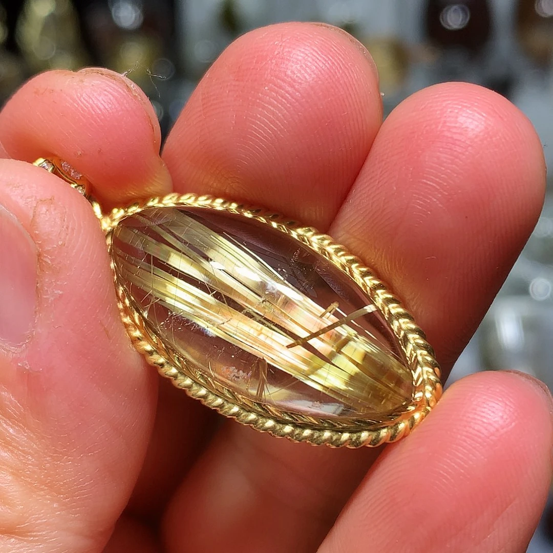 水晶珠宝半成品银S925镀金镶嵌定制款