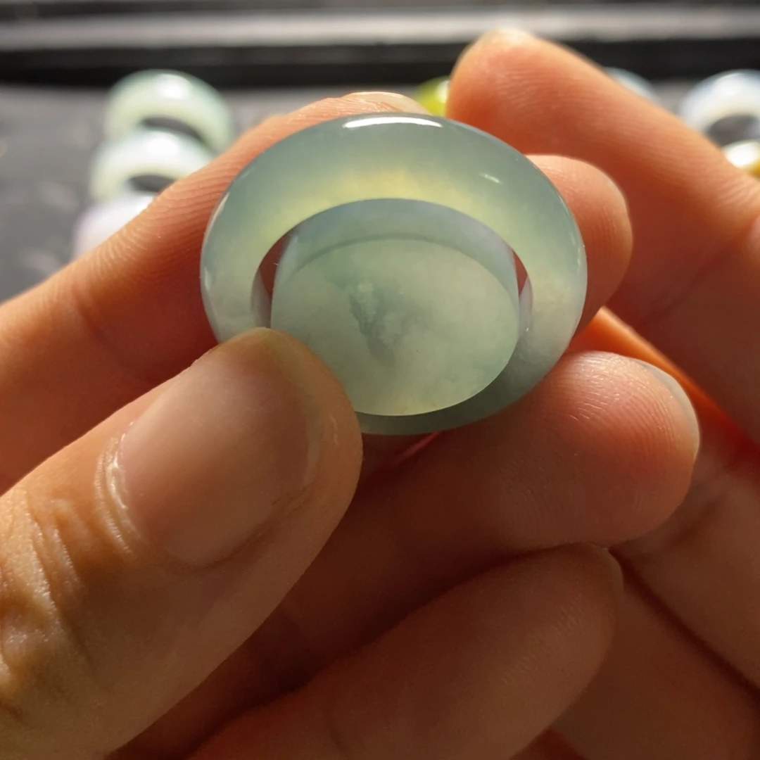 定制翡翠未镶嵌圈口21号