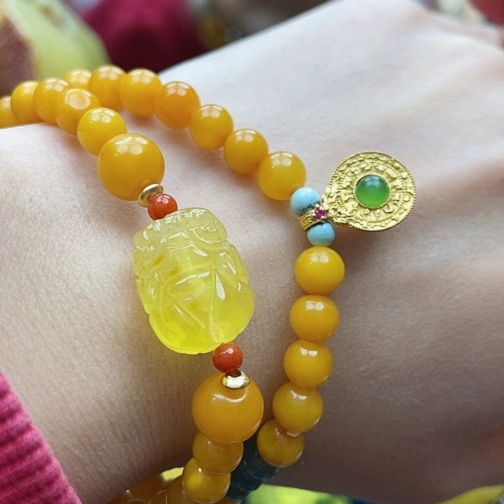 琥珀手链未镶嵌手串