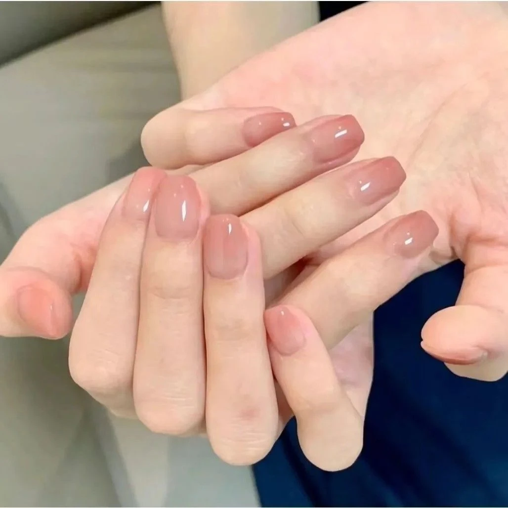 【7470人在9小时内发货】白桃豆沙渐变穿戴甲蜜桃裸纯欲简约水蜜桃