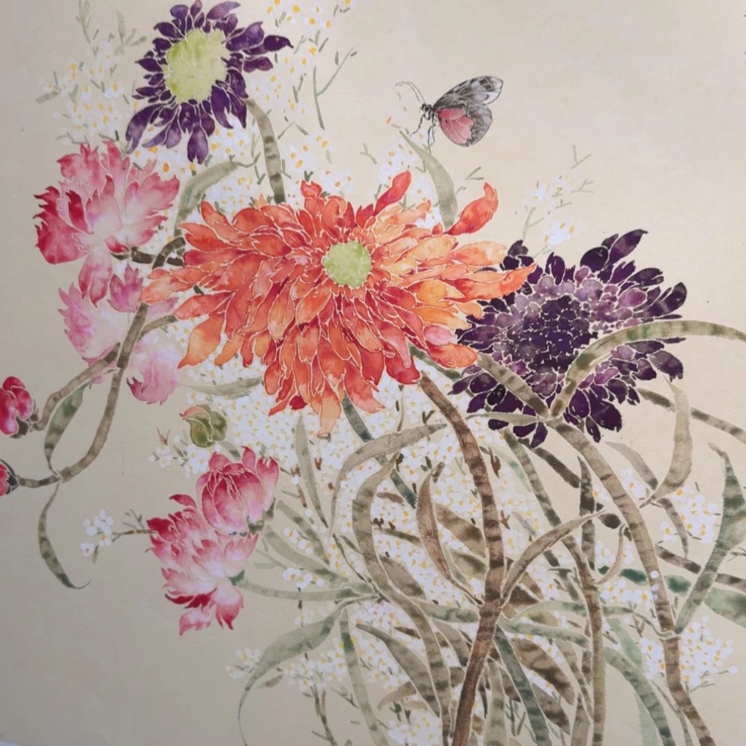 国画国画作品山水花鸟