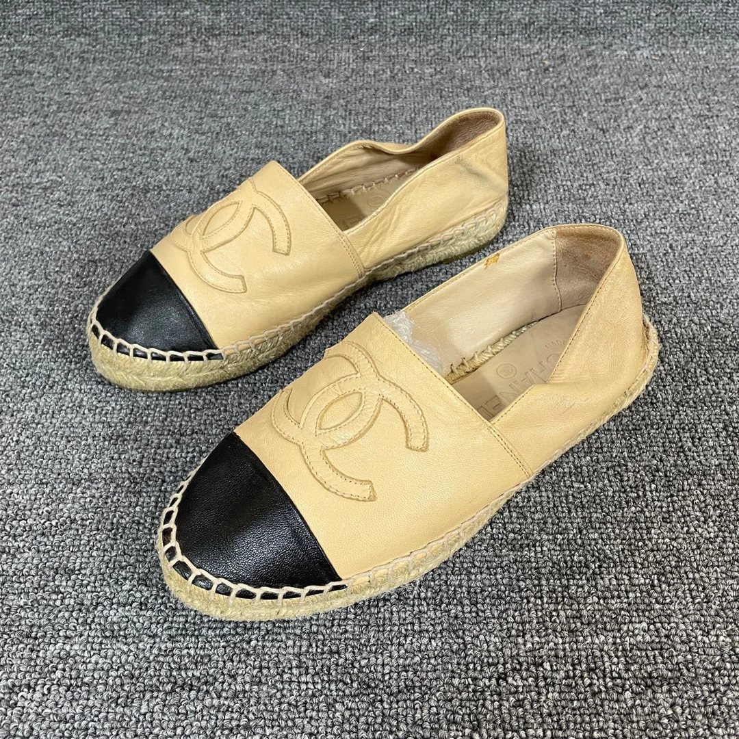 95新 Chanel/香奈儿 皮面渔夫鞋 36码