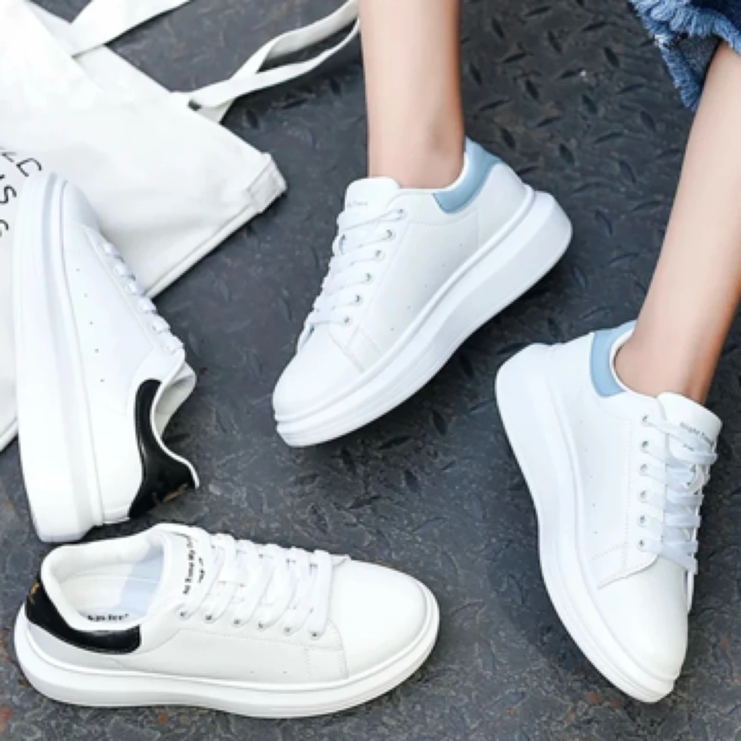 专柜直发爆款小白鞋四季款男女款超纤皮时尚潮流厚底百搭A62款