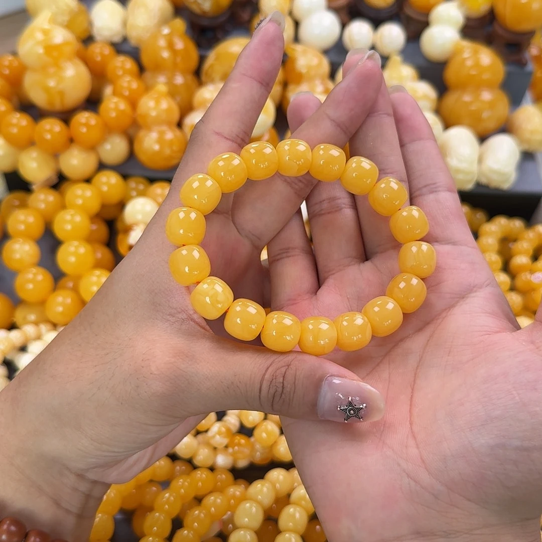 蜜蜡未镶嵌珠宝奇石同料13mm