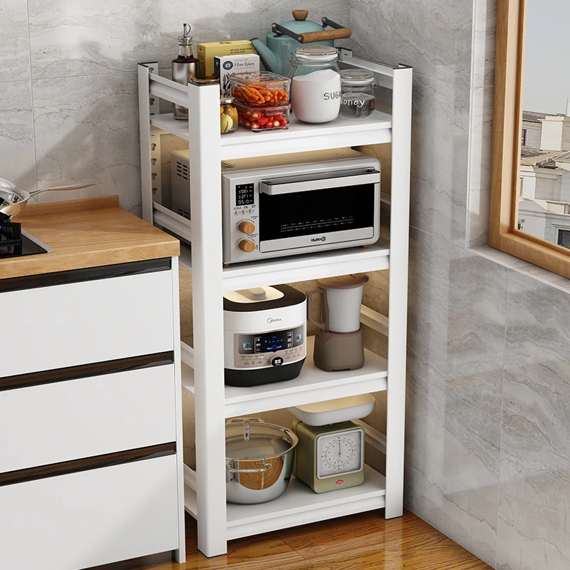 锅架微波炉烤箱家用碗碟厨房置物架落地多层收纳架橱柜货架储物架