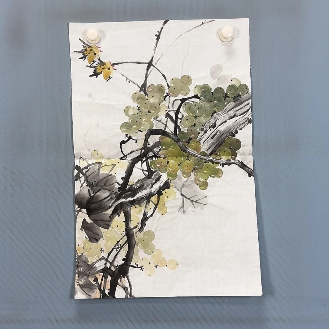 国画1307 牡丹图画师大