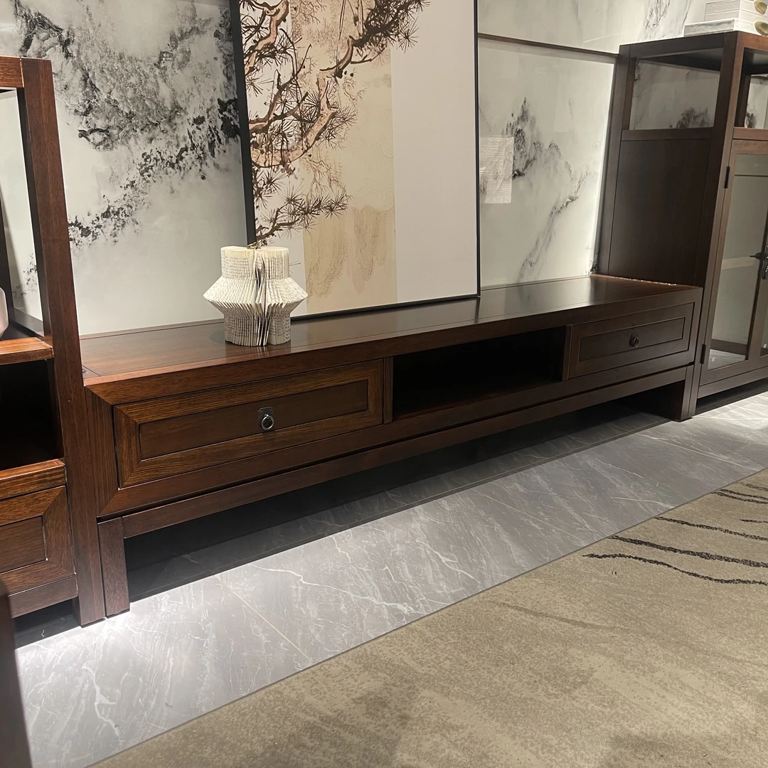 宋氏美学黑檀木全实木电视柜储物柜收纳大尺寸2000*420*450