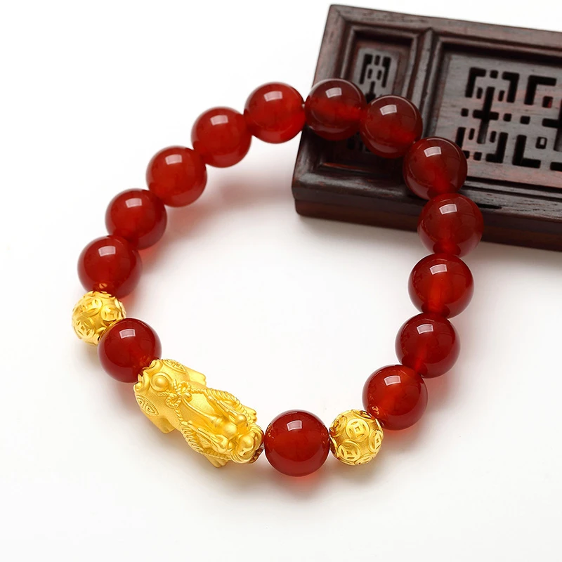 黄金手链转运珠貔貅金钱珠手串女生礼物黄金金手链足金999爆款