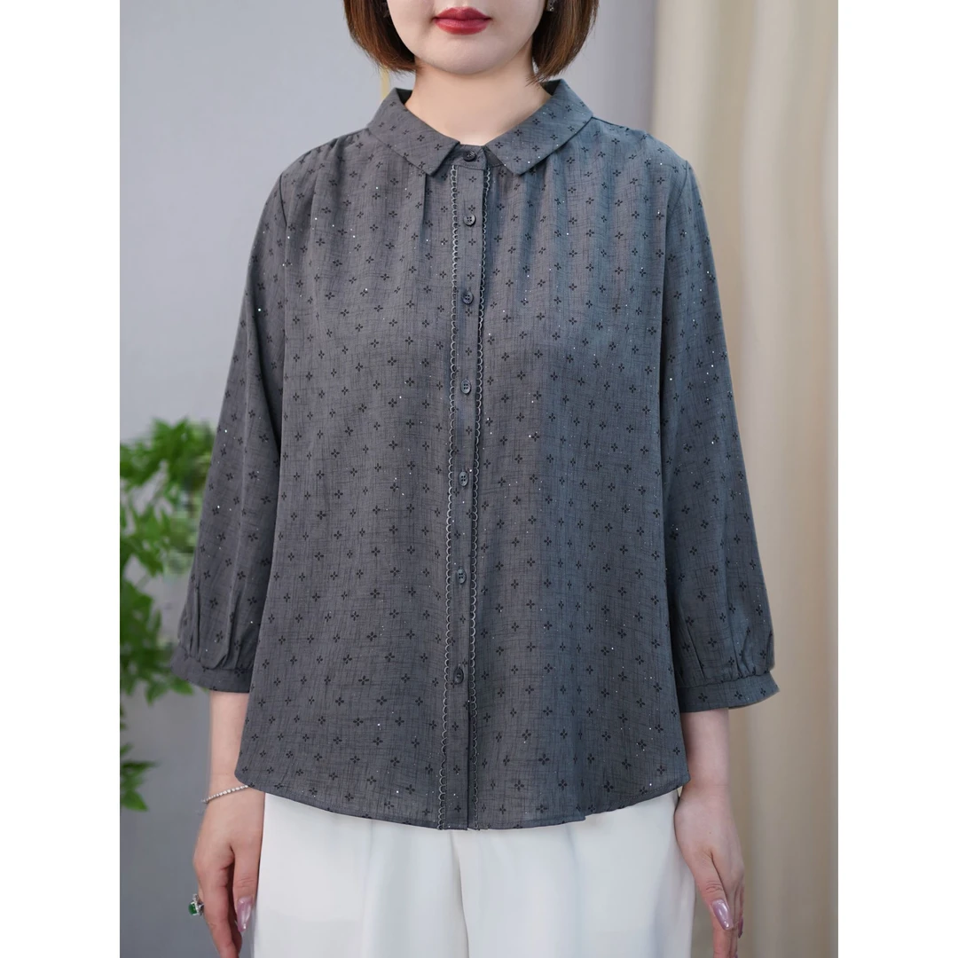 独特漂亮百搭衬衫春季新款减龄显瘦衣服胖妹妹加大码女装高贵上衣