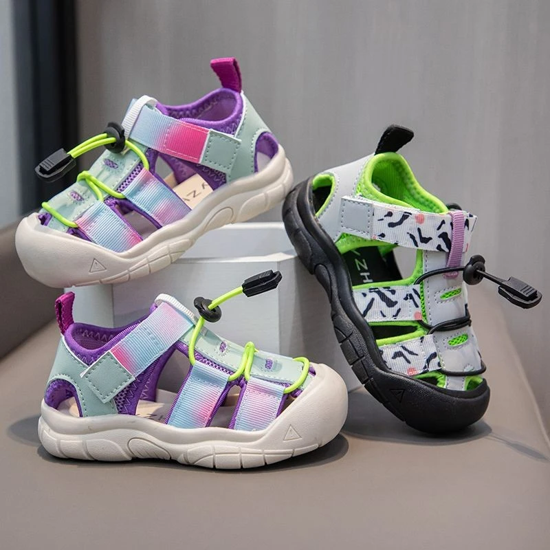 【小黄鸭溯溪凉鞋21-30码】夏季儿童凉鞋防滑耐磨包头鞋休闲鞋1681