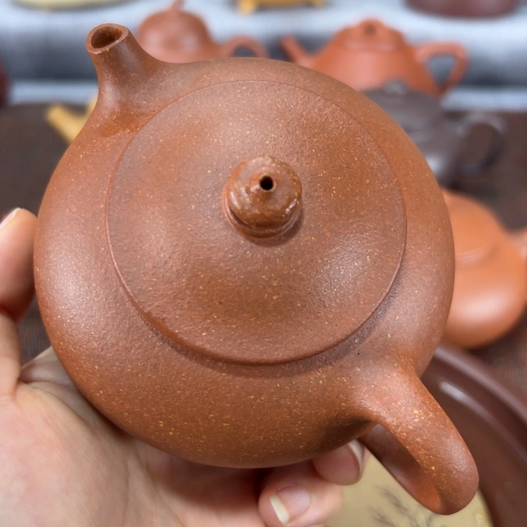 茶壶紫砂红降破寒江挑砂