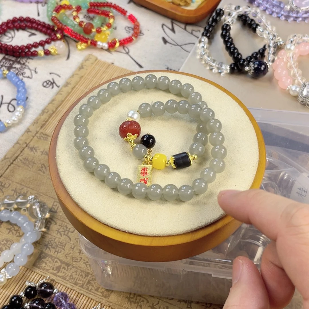 玛瑙手饰银S925镀金镶嵌