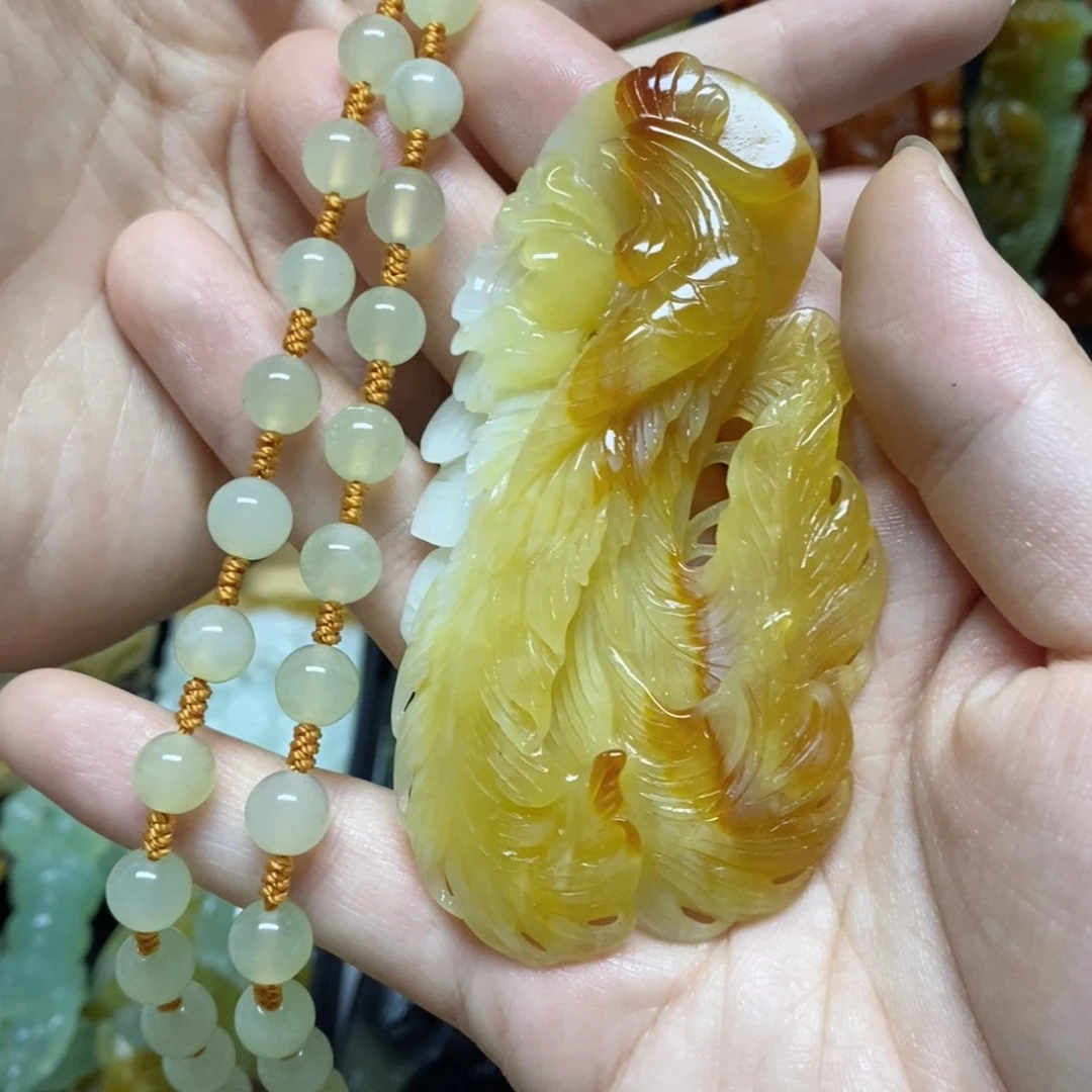 岫玉未镶嵌吊坠(赠链)草**生