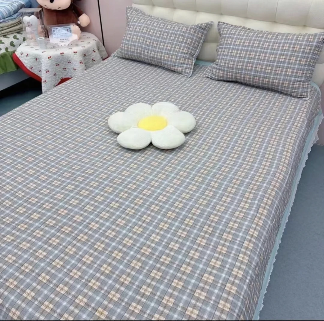 2欧拉灰 床盖三层夹棉 双面 加厚 防滑