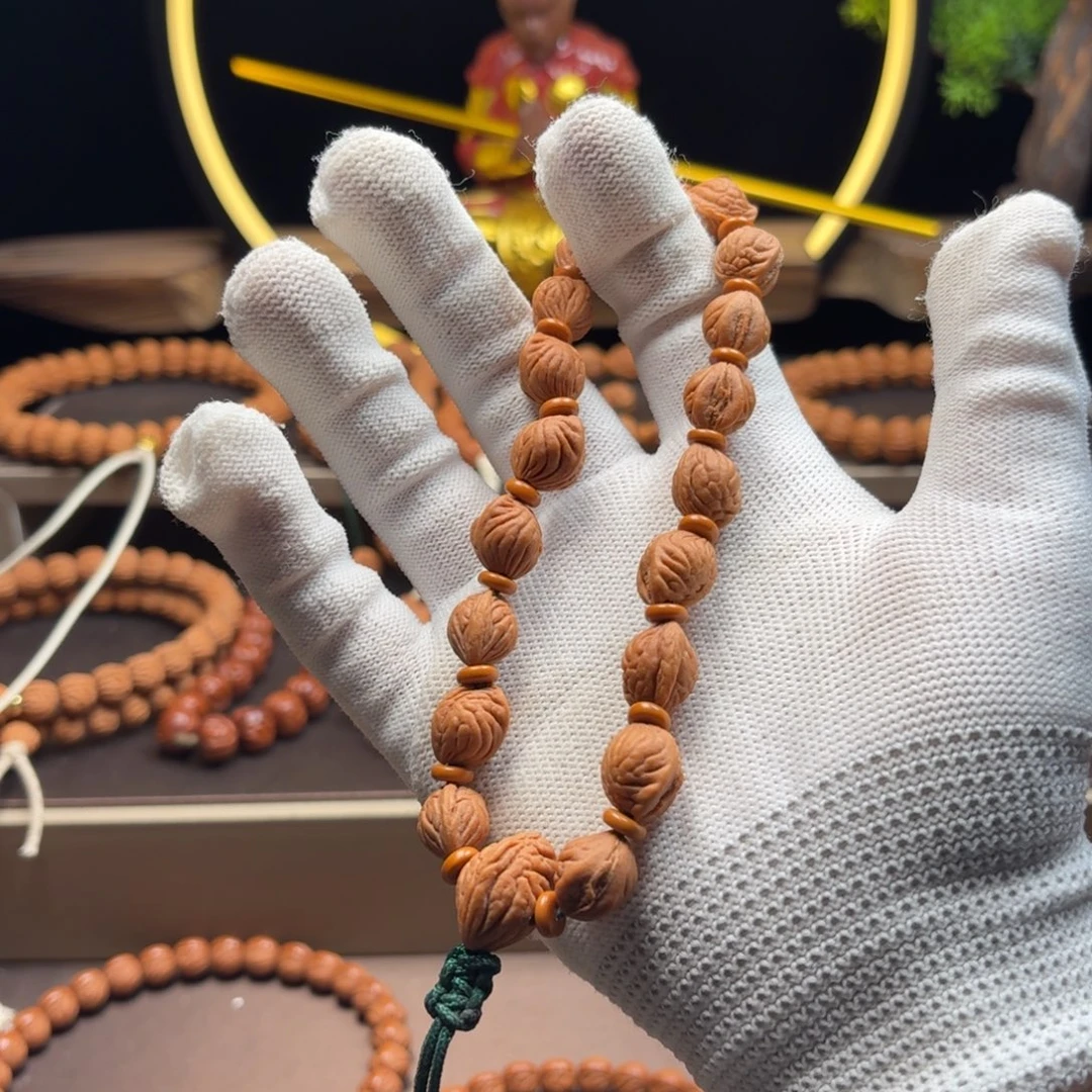 泥***山木质类陕西秦岭龙纹桃核