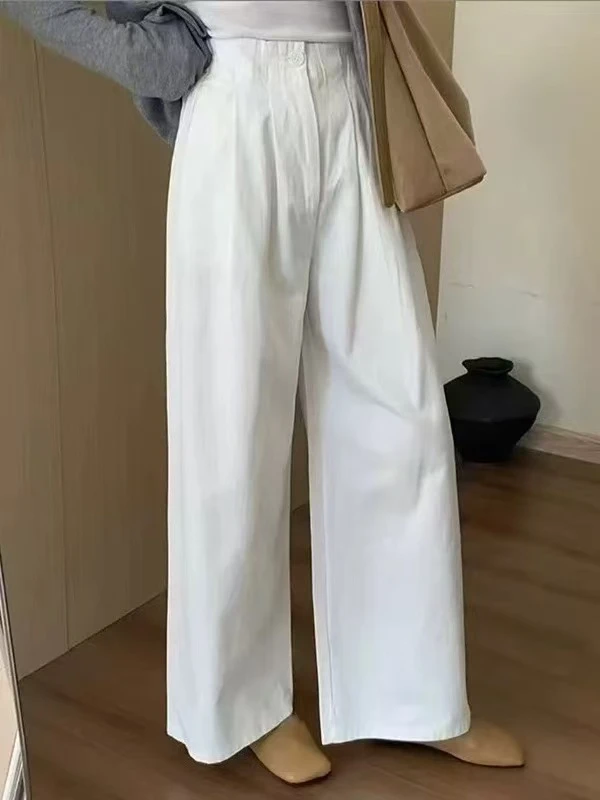 裤夏季新款阔腿裤休闲裤纯韩版百搭直筒显瘦