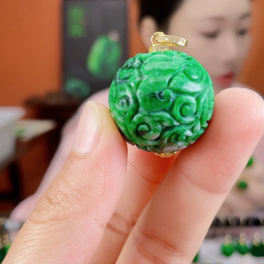 翡翠未镶嵌耳饰饰品