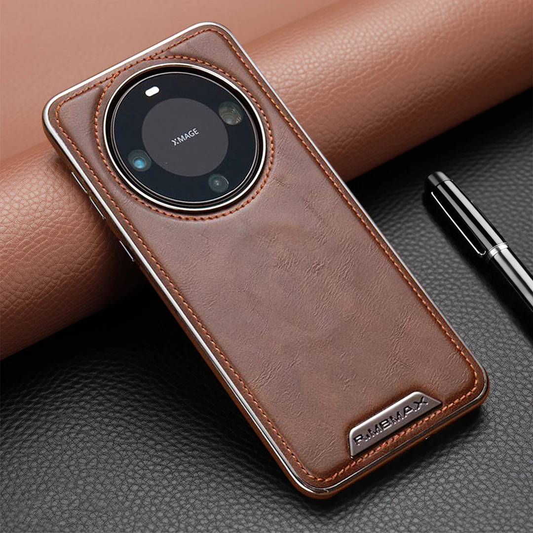 【磁吸充电】适用于华为Mate60/70高端皮革手机壳防摔镜头全包