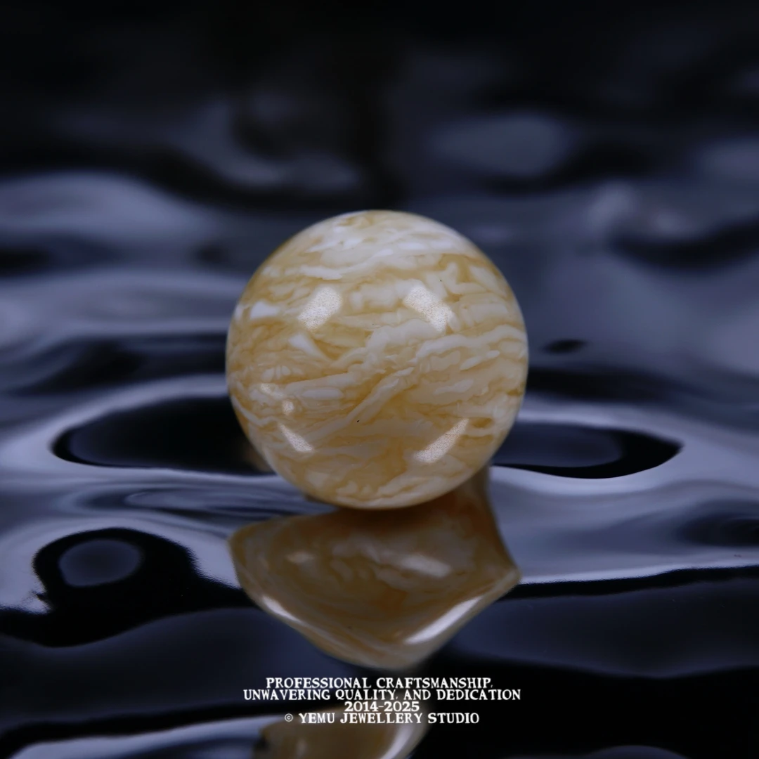 16毫米（16.3mm)千层满蜡虎纹圆珠配珠 一物一拍 天然俄料琥珀蜜蜡