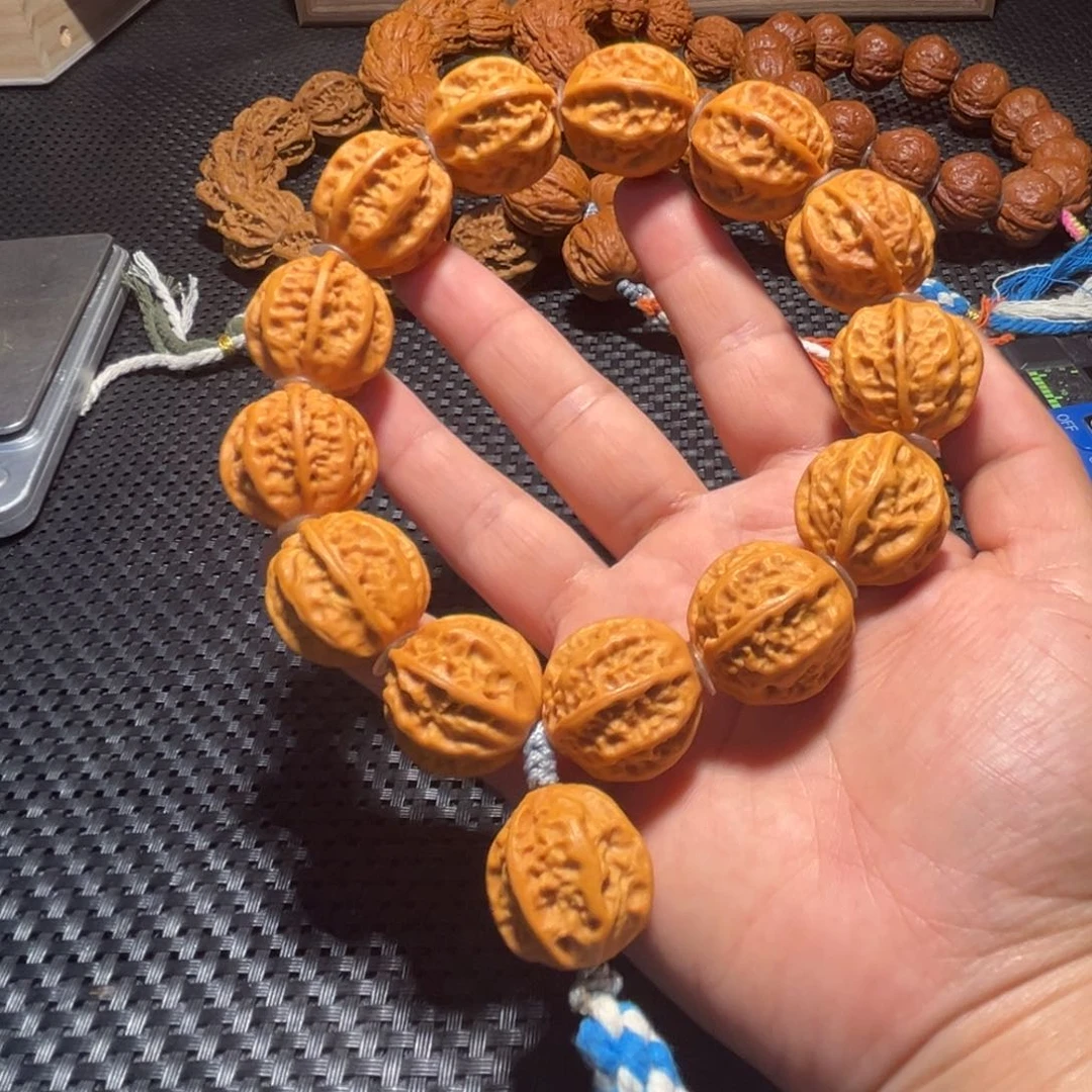 文玩核桃手串逍*者京八棱树王龙脊背22