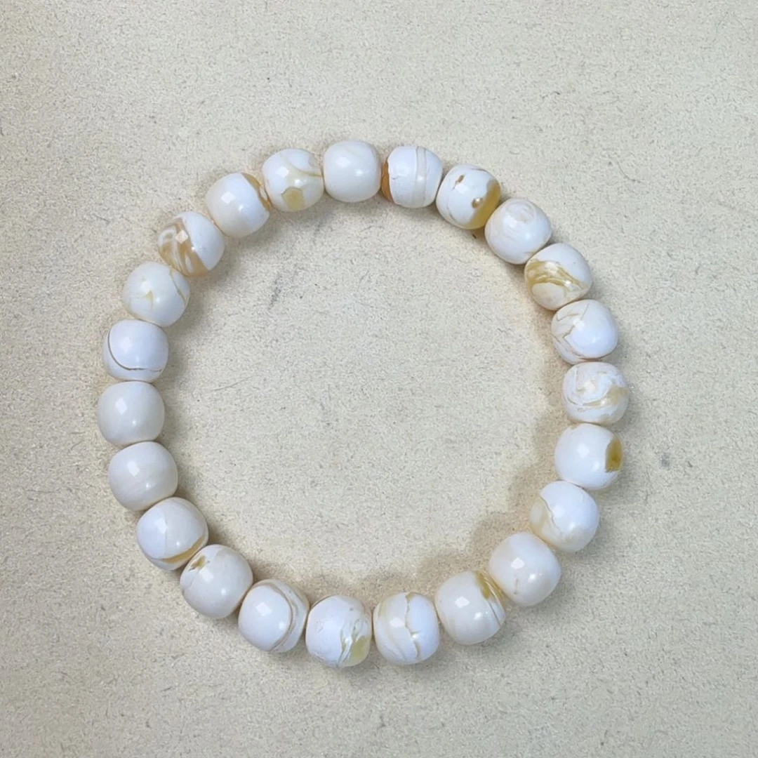 手链蜜蜡未镶嵌锦**之9+俄料毕业漆白浓蜡精工高壮老型手串