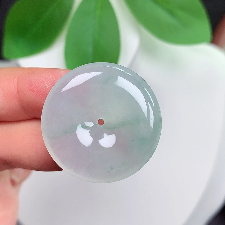 颈饰未镶嵌翡翠平安扣 28.3x6.2mm