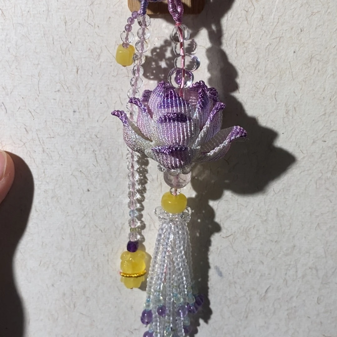 琥珀未镶嵌颈饰蜜蜡小熊编织莲花挂件