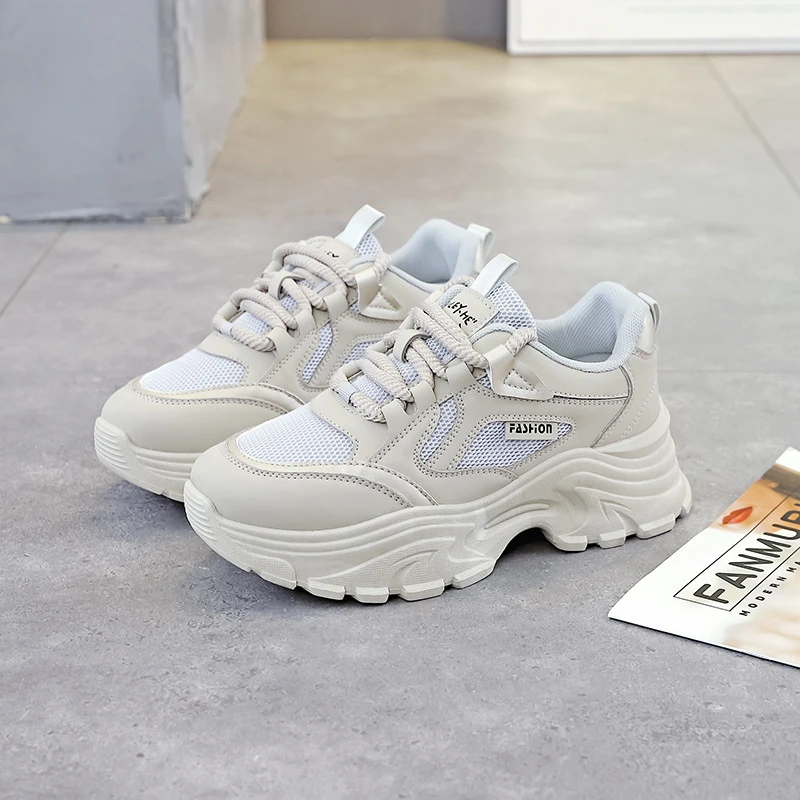 百搭显脚小老爹鞋新款小个子厚底增高休闲运动鞋透气时尚透气ins