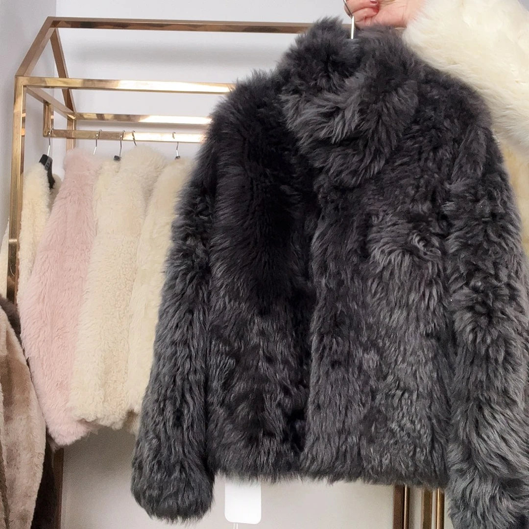 托斯卡纳皮毛一体晨夜灰S