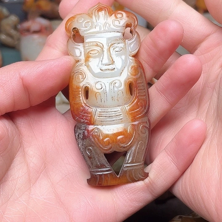 和田玉挂件未镶嵌人**值