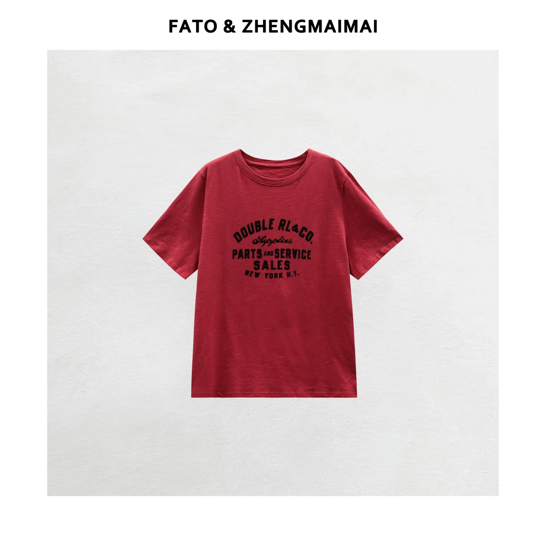 fattonny郑买买【暗夜花园】纯棉印花字母t恤微胖女生短袖YZ50611T2