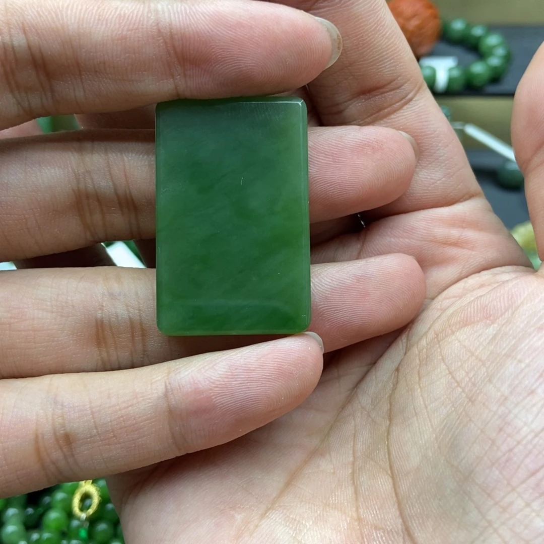 和田玉（碧玉）未镶嵌吊坠(赠链)