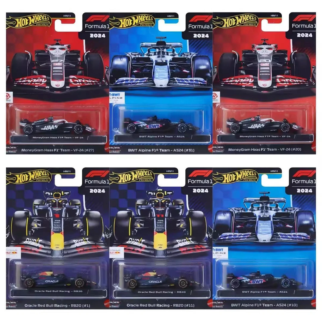 风火轮金标F1车队红牛RB20哈斯VF24阿尔派A524限量版HRV11文化