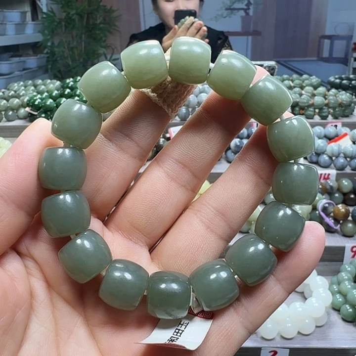 手链未镶嵌和田玉新疆且末蓝直切卡14