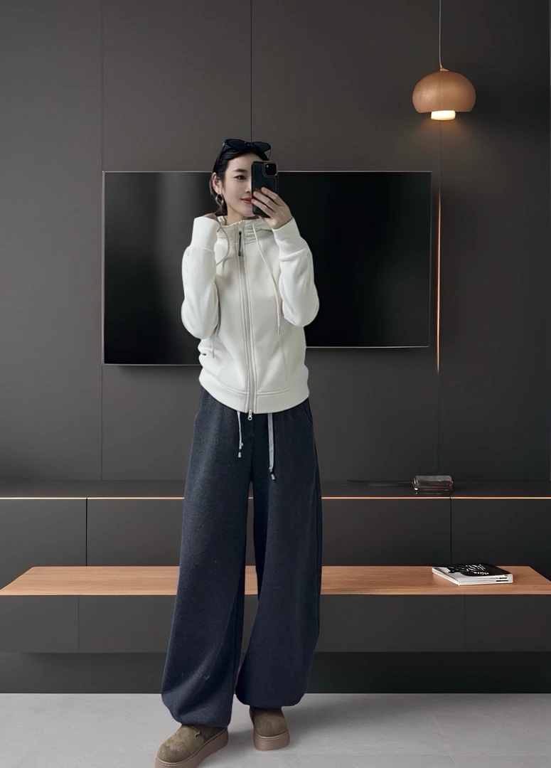 大尚同款三色连帽颗粒绒加厚卫衣（清）