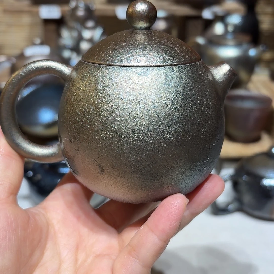 壶建水紫陶紫泥柴烧壶