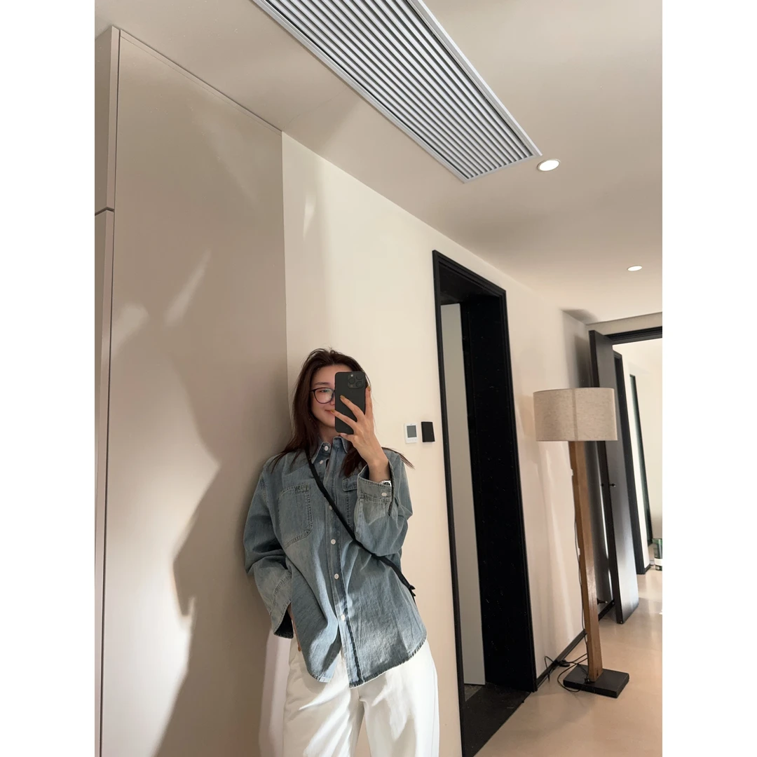 ［REVAN SUN］-大骨架穿搭 雅集 牛仔衬衫580609