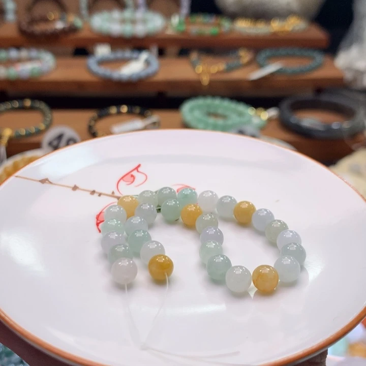 翡翠未镶嵌手链翡翠d27卡5.7