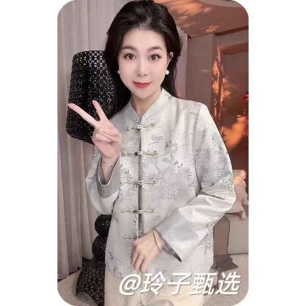 秘扇*春季新款气质百搭新中式国风外套