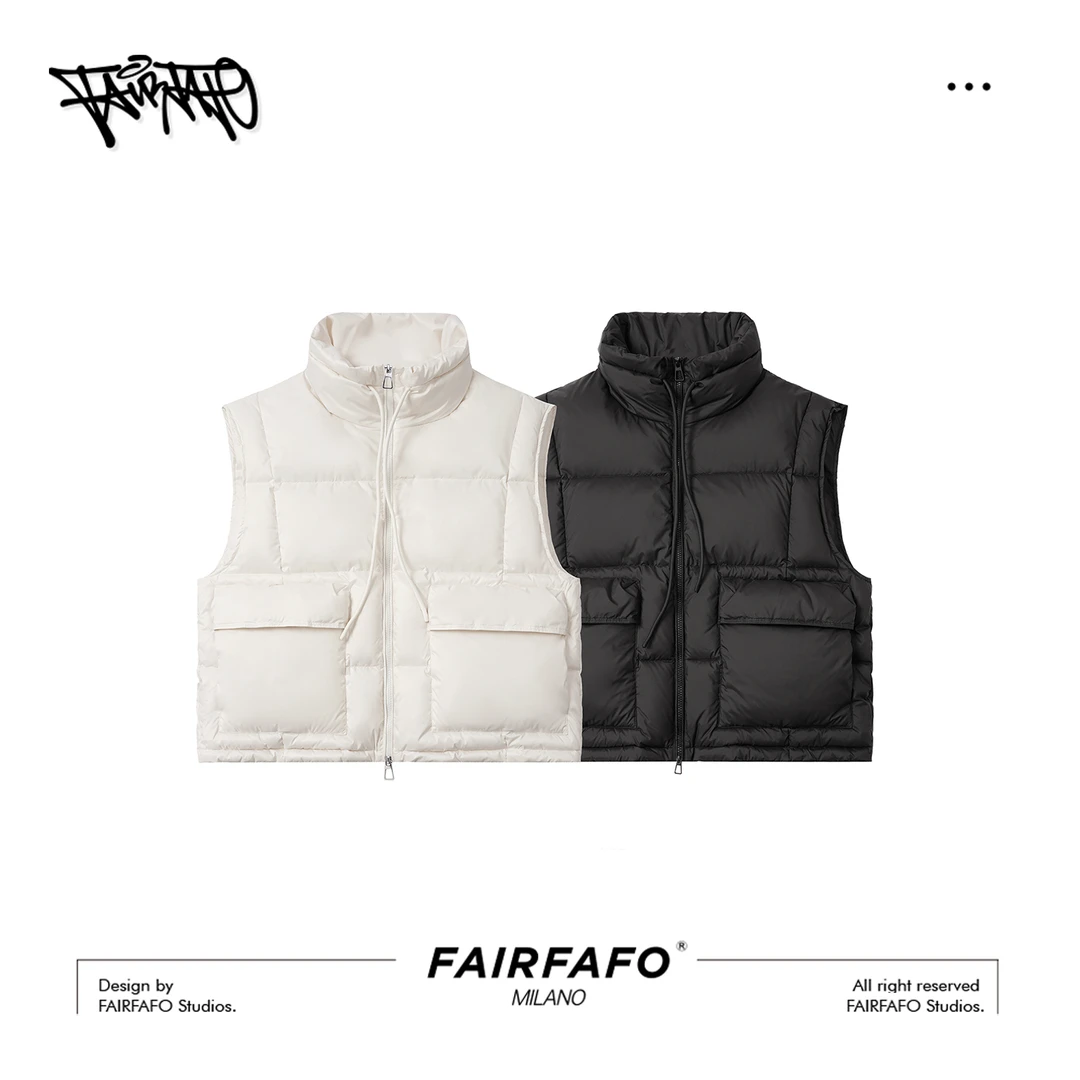 【大口袋羽绒服马甲】秋冬新款羽绒马甲女简约百搭外穿MTWT59034