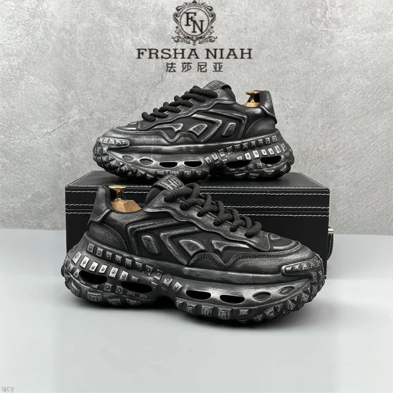 法莎尼亚老爹鞋男2025春季新款增高轮胎底百搭潮流时尚休闲运动鞋